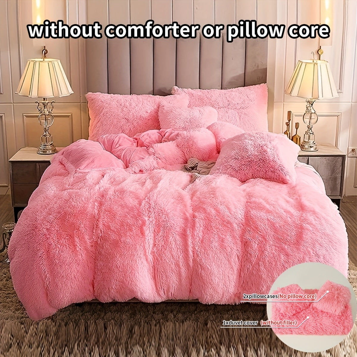 Cozy Soft Plush Duvet Cover Set with Zipper - Befez