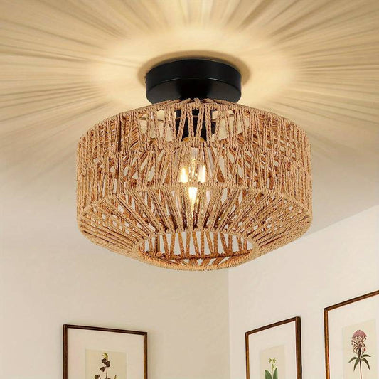 Stylish Woven Cap Pendant Lamp - Befez
