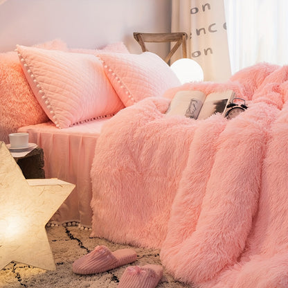 Soft Plush Duvet Cover Set for Cozy Bedding
