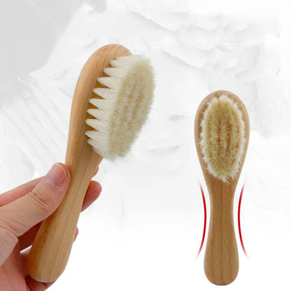 Gentle Baby Hair Brush Set with Wood Comb