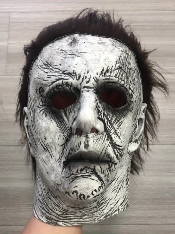 Scary Men's Halloween Horror Mask Full Head Latex