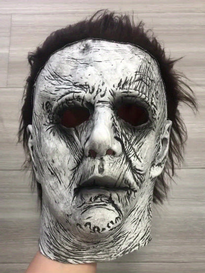 Scary Men's Halloween Horror Mask Full Head Latex