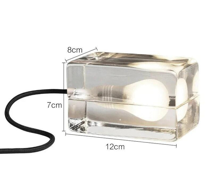 Stylish Glass Desk Lamp with Clear LED Lighting