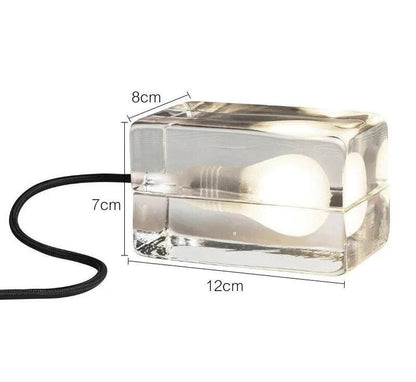 Stylish Glass Desk Lamp with Clear LED Lighting