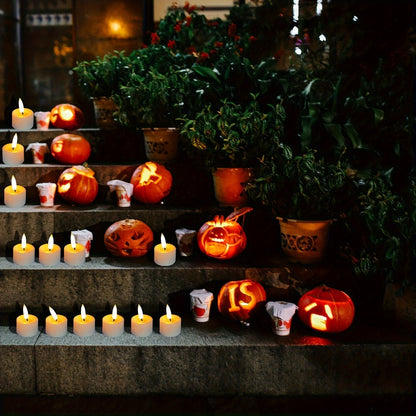 Warm White LED Tea Lights with Remote Control