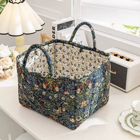 Rustic Woven Cloth Storage Basket - Befez