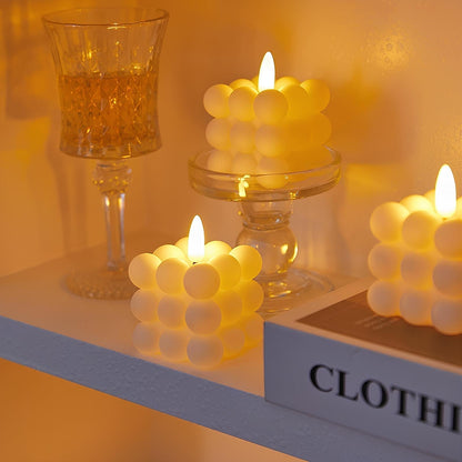Warm White Flicker LED Candles with Realistic Wax Look