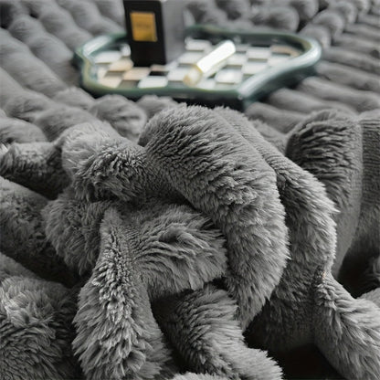 Plush Faux Fur Soft Blanket for Cozy Warmth