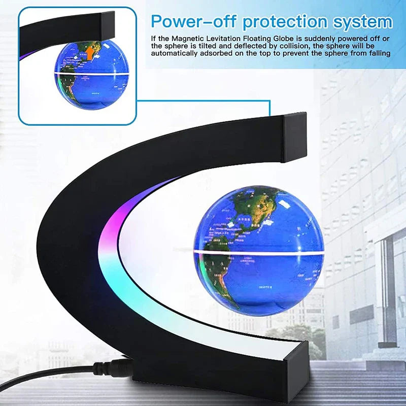 Glowing Globe Lamp with Floating Motion Effect