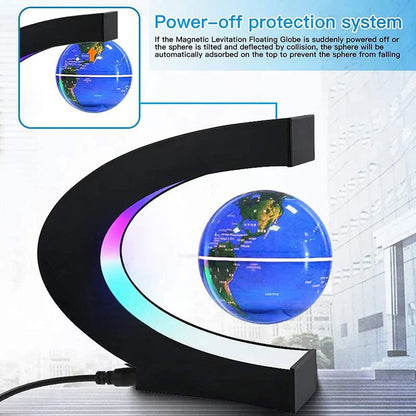 Glowing Globe Lamp with Floating Motion Effect