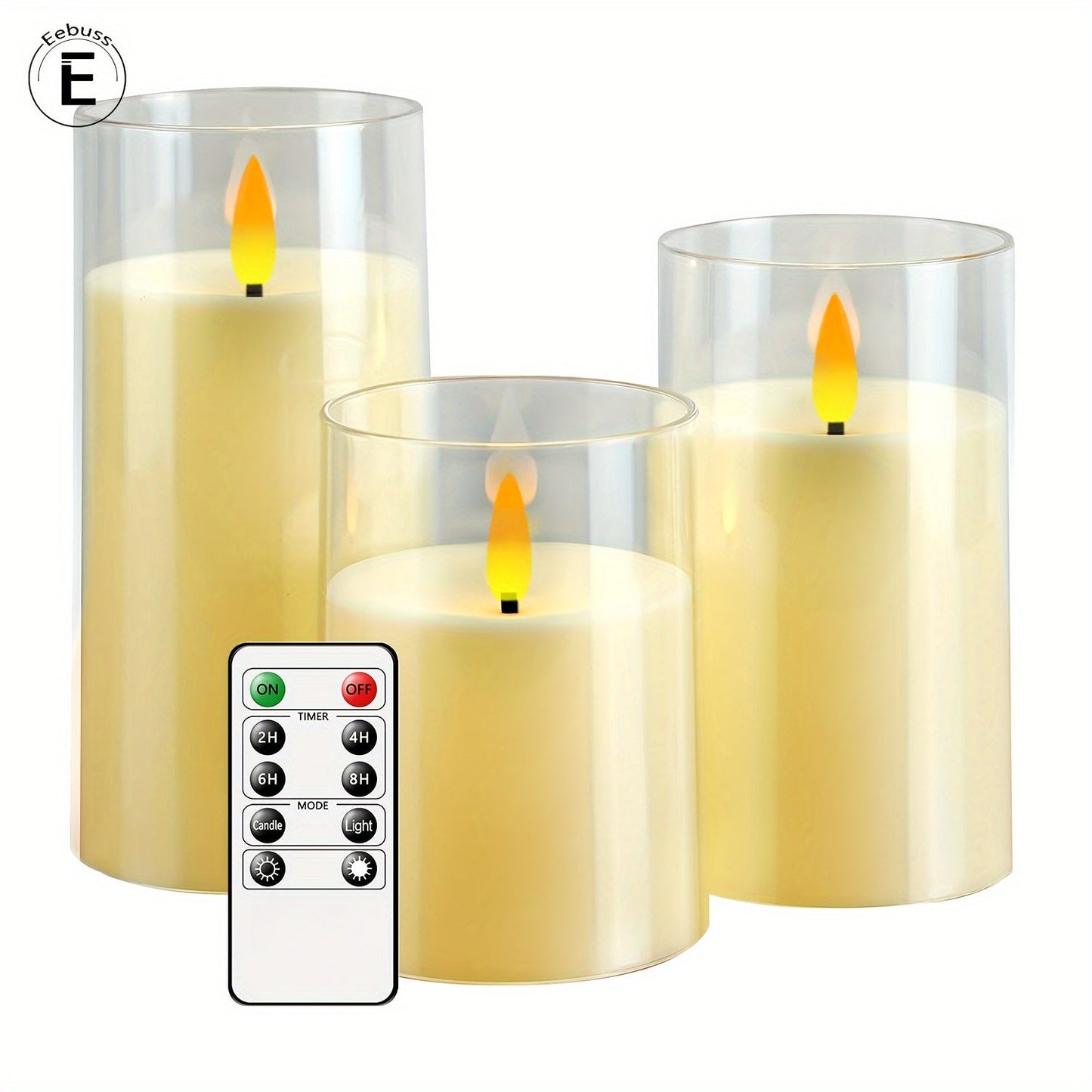 Realistic Flicker LED Candle Set with Remote