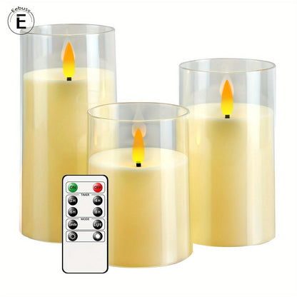 Realistic Flicker LED Candle Set with Remote