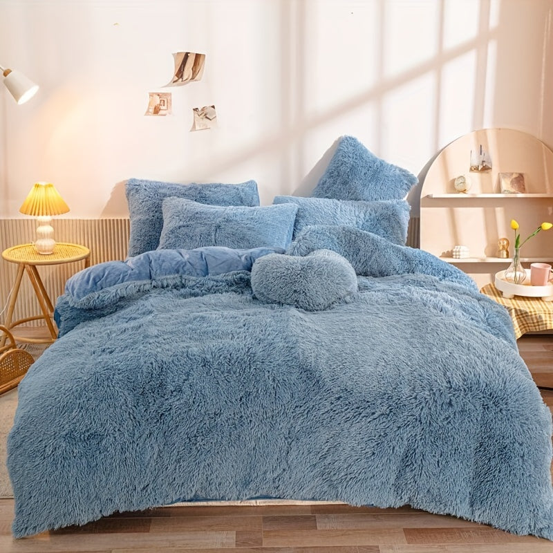 Soft Plush Duvet Cover Set for Cozy Bedding