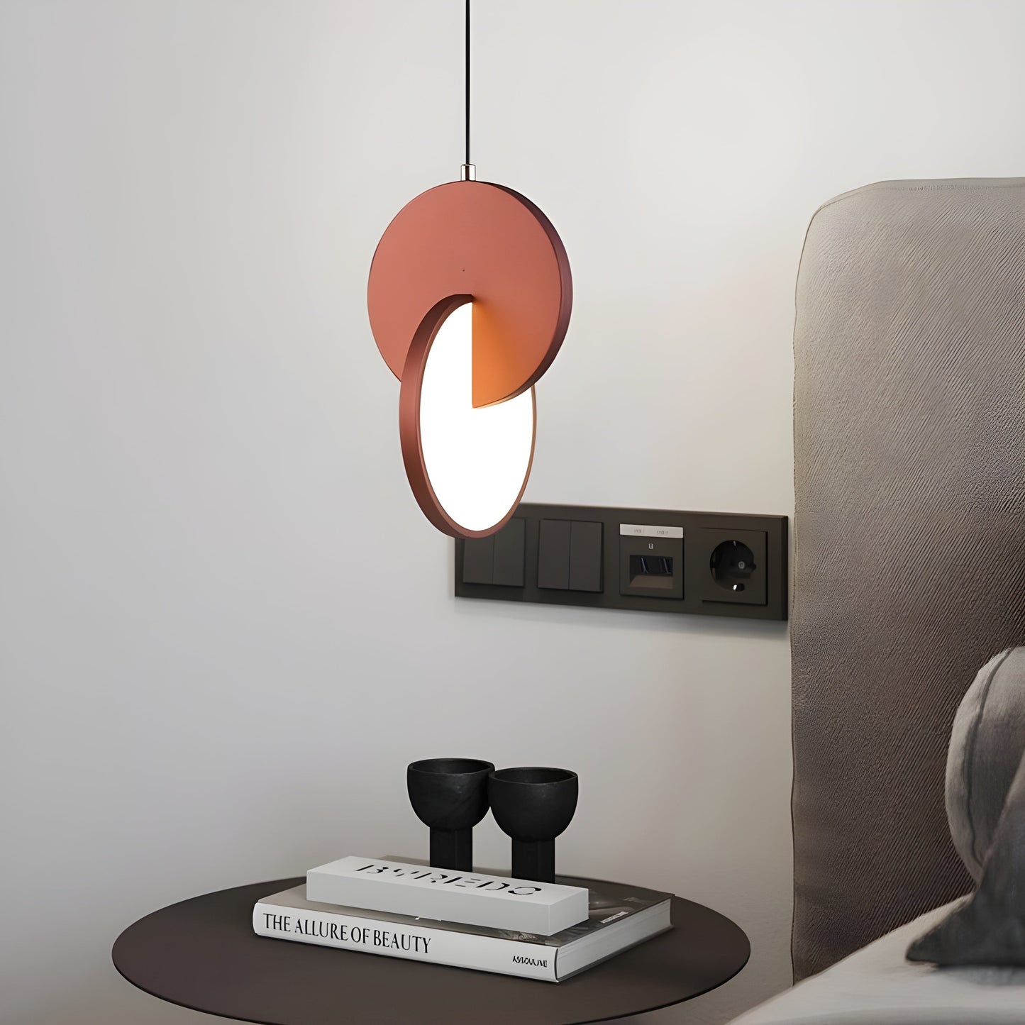 Stylish Round LED Hanging Light with Soft Warm Glow