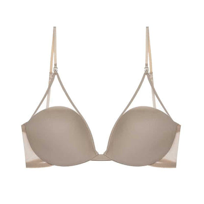 Comfortable Seamless Backless Bra with Sheer Lace