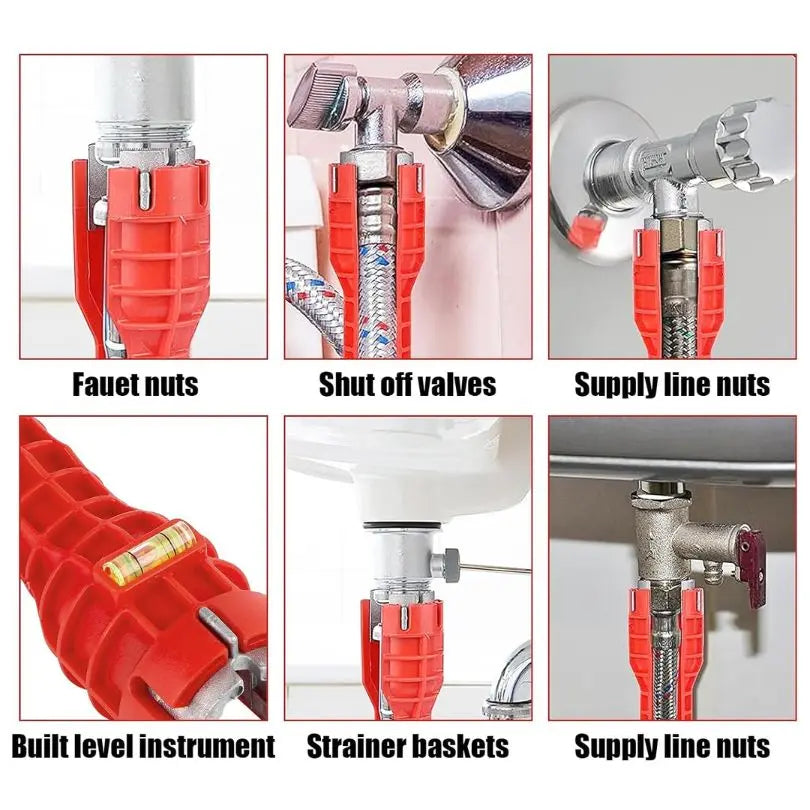 Versatile 8-in-1 Basin Wrench Plumbing Kit