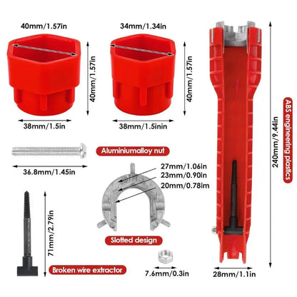 Versatile 8-in-1 Basin Wrench Plumbing Kit