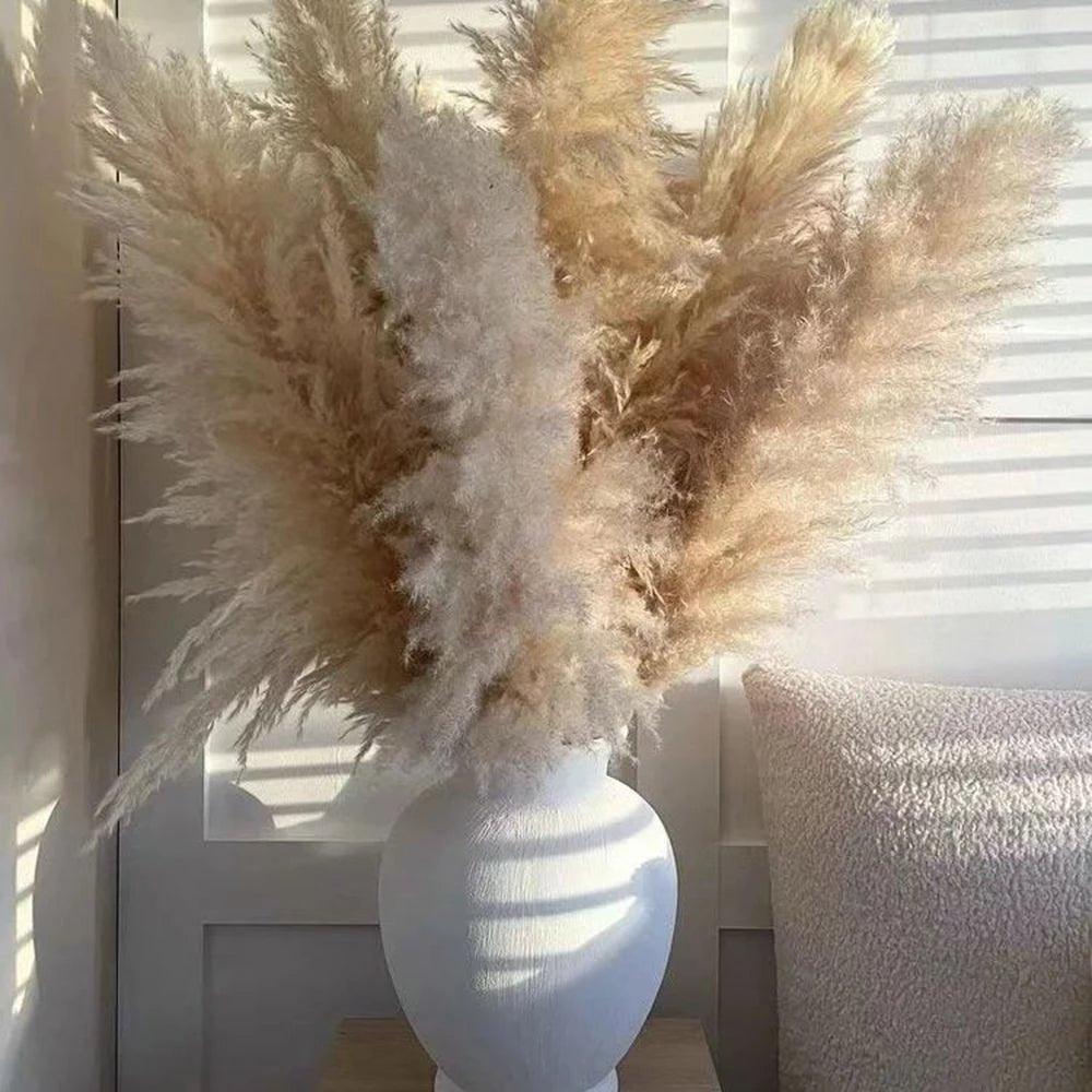 Soft Pampas Grass Decor Bouquet with Fluffy Feathers - Befez