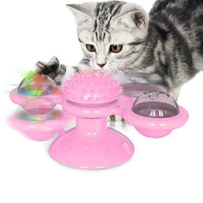 Colorful Cat Tower Spin Toy