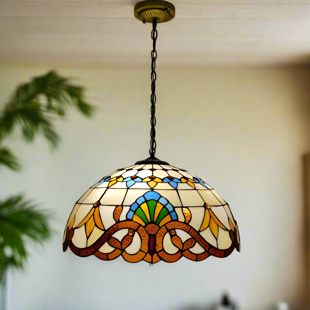 Vintage Glass Pendant Light
