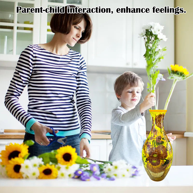 Beautiful 3D Flower Vase Puzzle