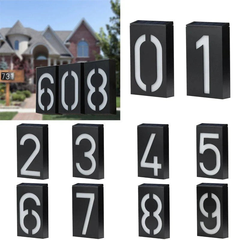 Befez Solar Powered House Number Sign