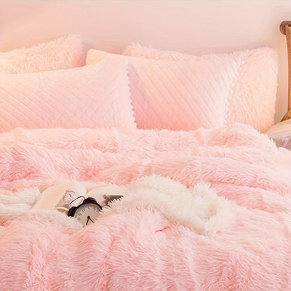 Soft Plush Duvet Cover Set for Cozy Bedding
