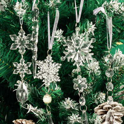 Sparkling Glass Christmas Ornament Set