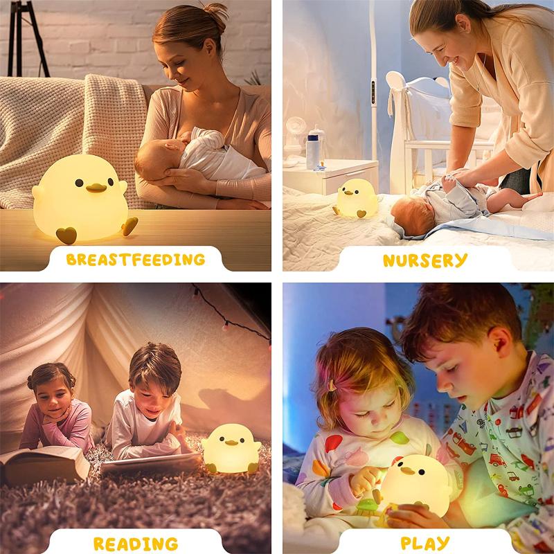 Soft Night Lamp for Kids - Adjustable Bedside Light