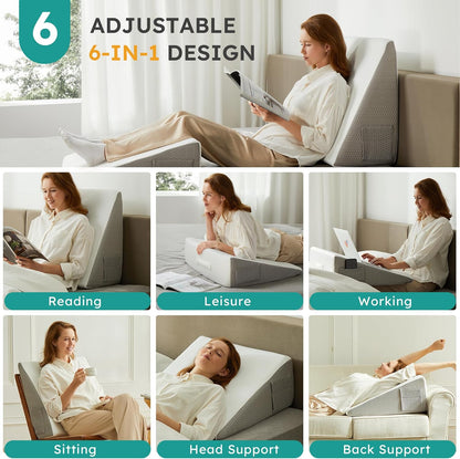 Comfortable Cooling Wedge Pillow for Back Pain Relief