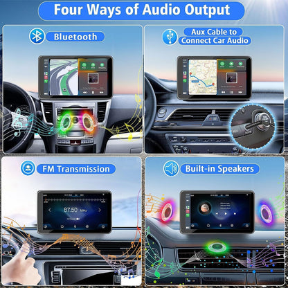 Compact 7 Bluetooth Car Stereo with CarPlay & Android