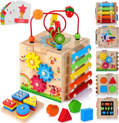 Colorful 8-in-1 Baby Play Cube Toy