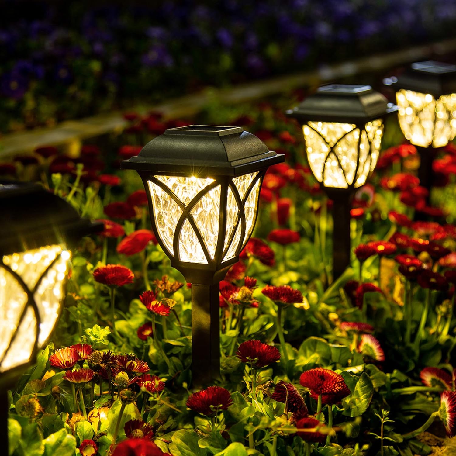 Bright Solar Powered Garden Path Lights Set - Befez