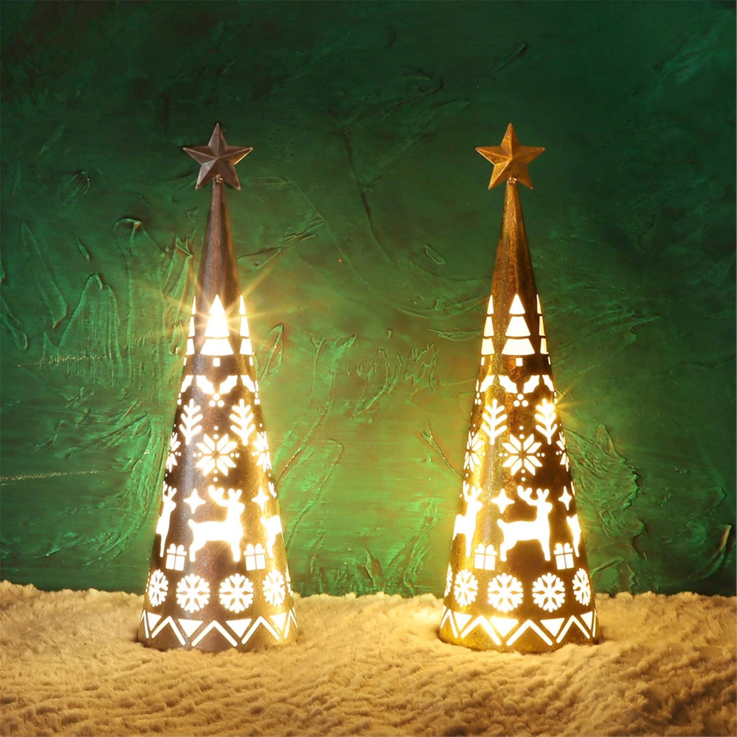 Sparkling LED Cone Table Decor Set (2 Pack)