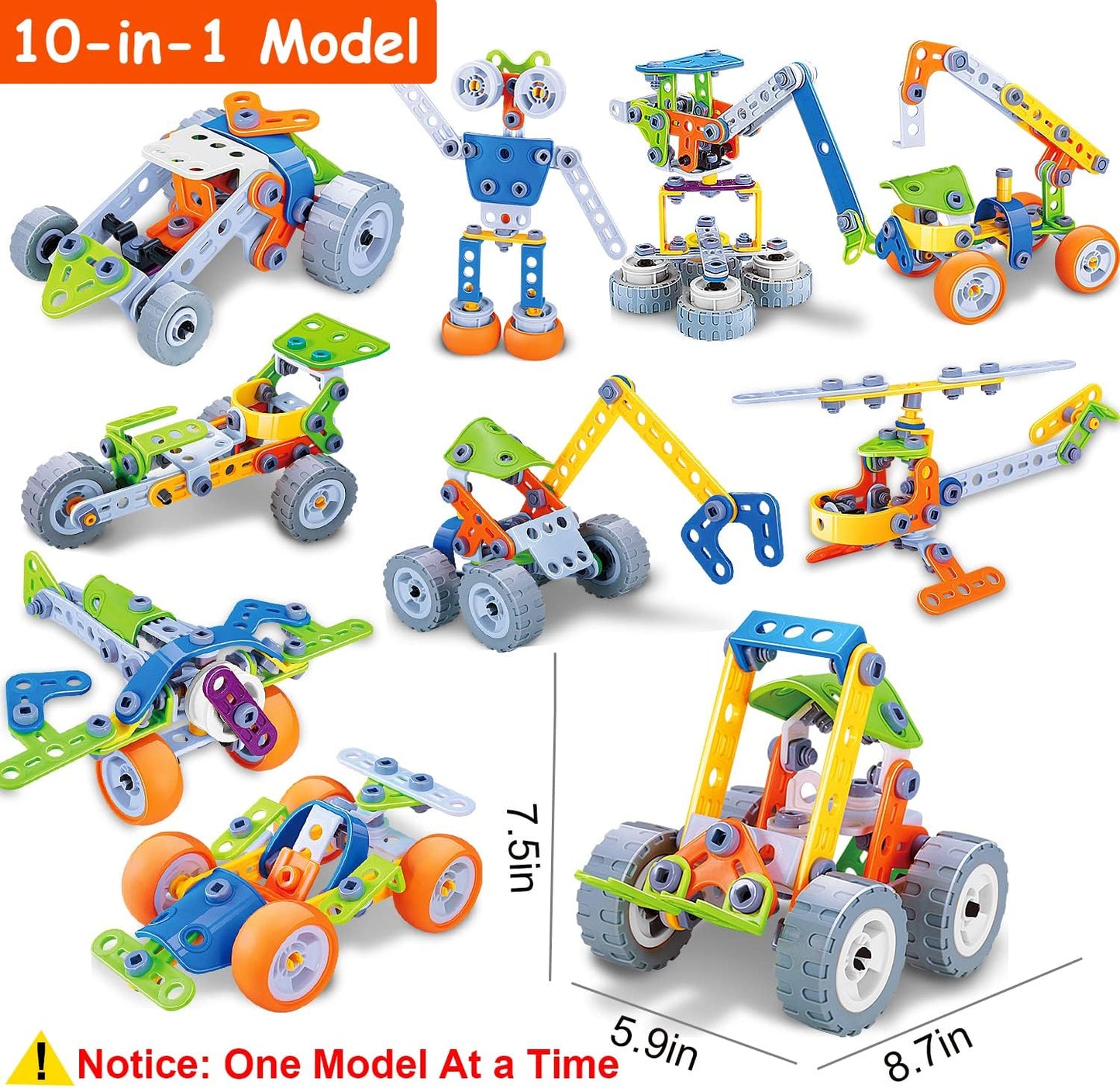 Kids Construction Toy Building Blocks Set