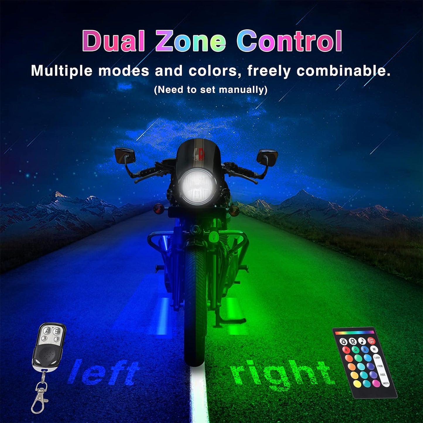 Bright Motorcycle LED Light Kit with Turn Signals
