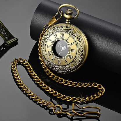 Vintage Leather Mens Pocket Watch