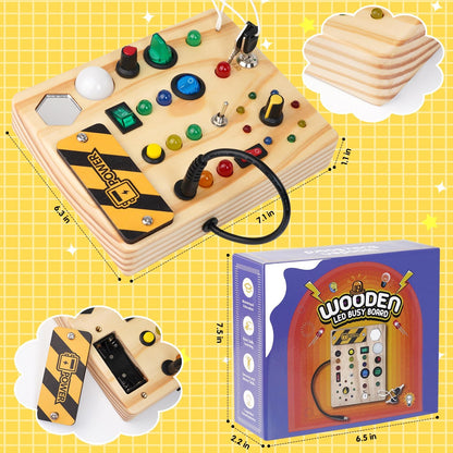 Colorful Kids Educational Pinboard with LED Lights