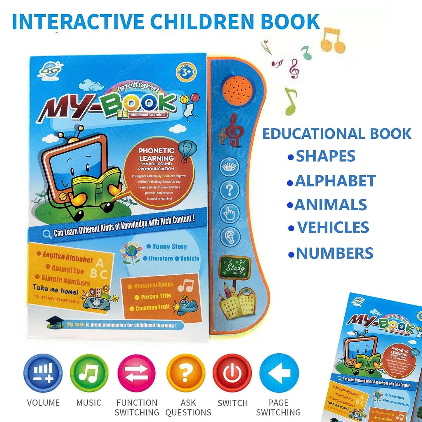 Fun Learning Interactive Sound Book with Pen