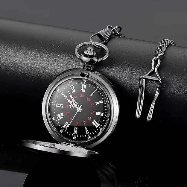 Vintage Leather Mens Pocket Watch