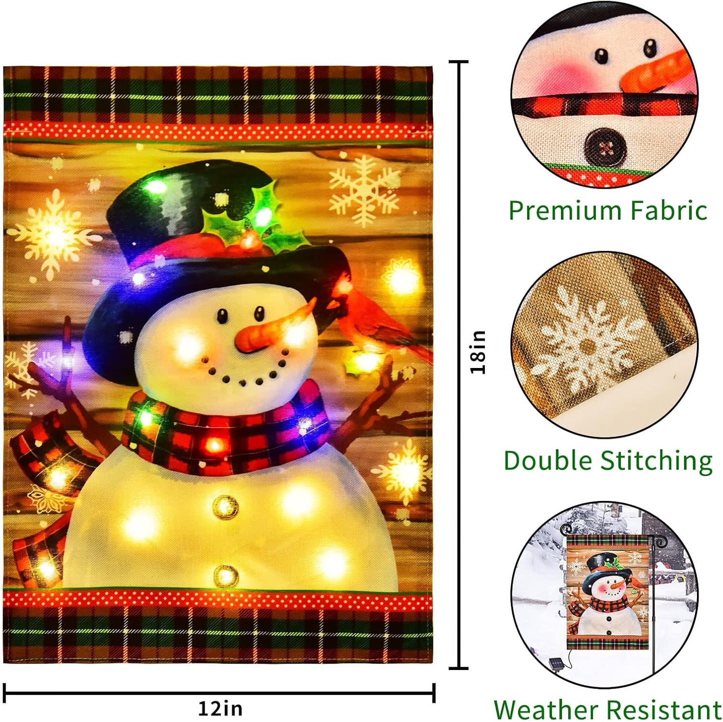 Bright Snowman Yard Flag