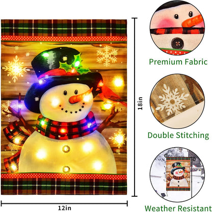 Bright Snowman Yard Flag
