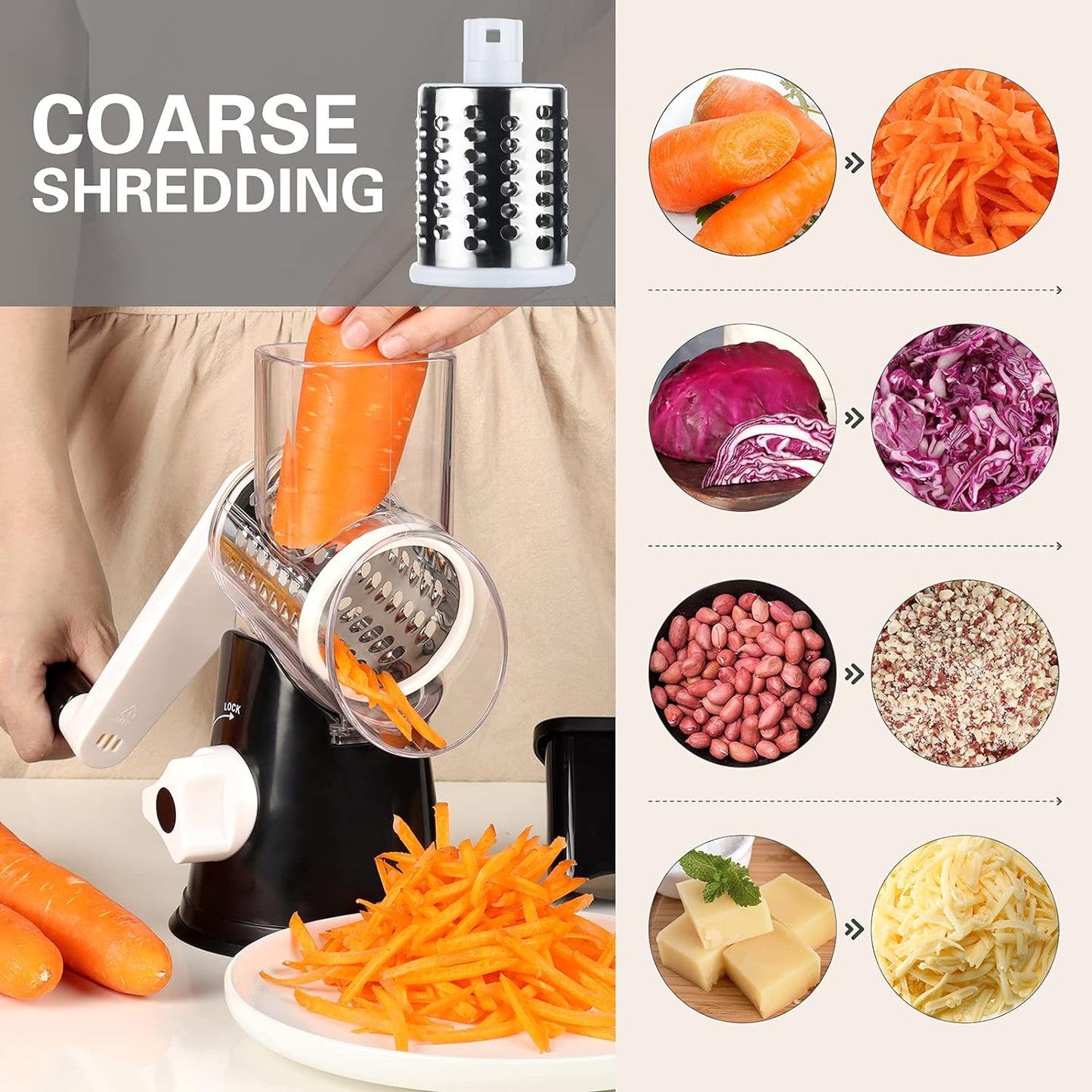 Easy Manual Cheese Vegetable Box Grater