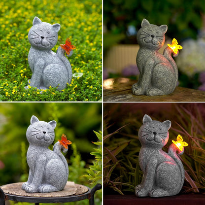 Cute Outdoor Cat Garden Statue