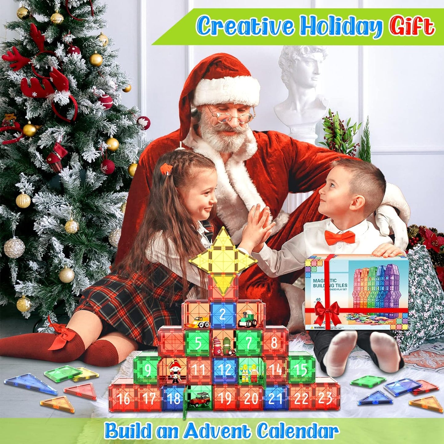 Colorful Kids Magnetic Building Blocks Set