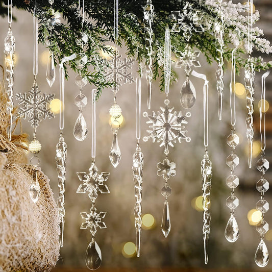 Sparkling Glass Christmas Ornament Set - Befez