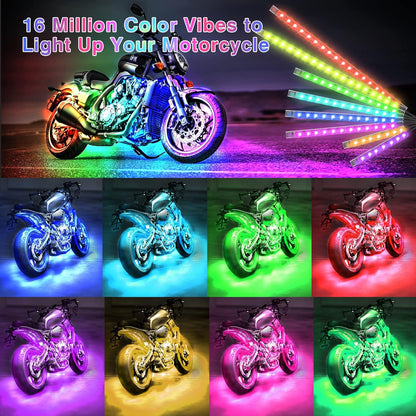 Bright Motorcycle LED Light Kit with Turn Signals