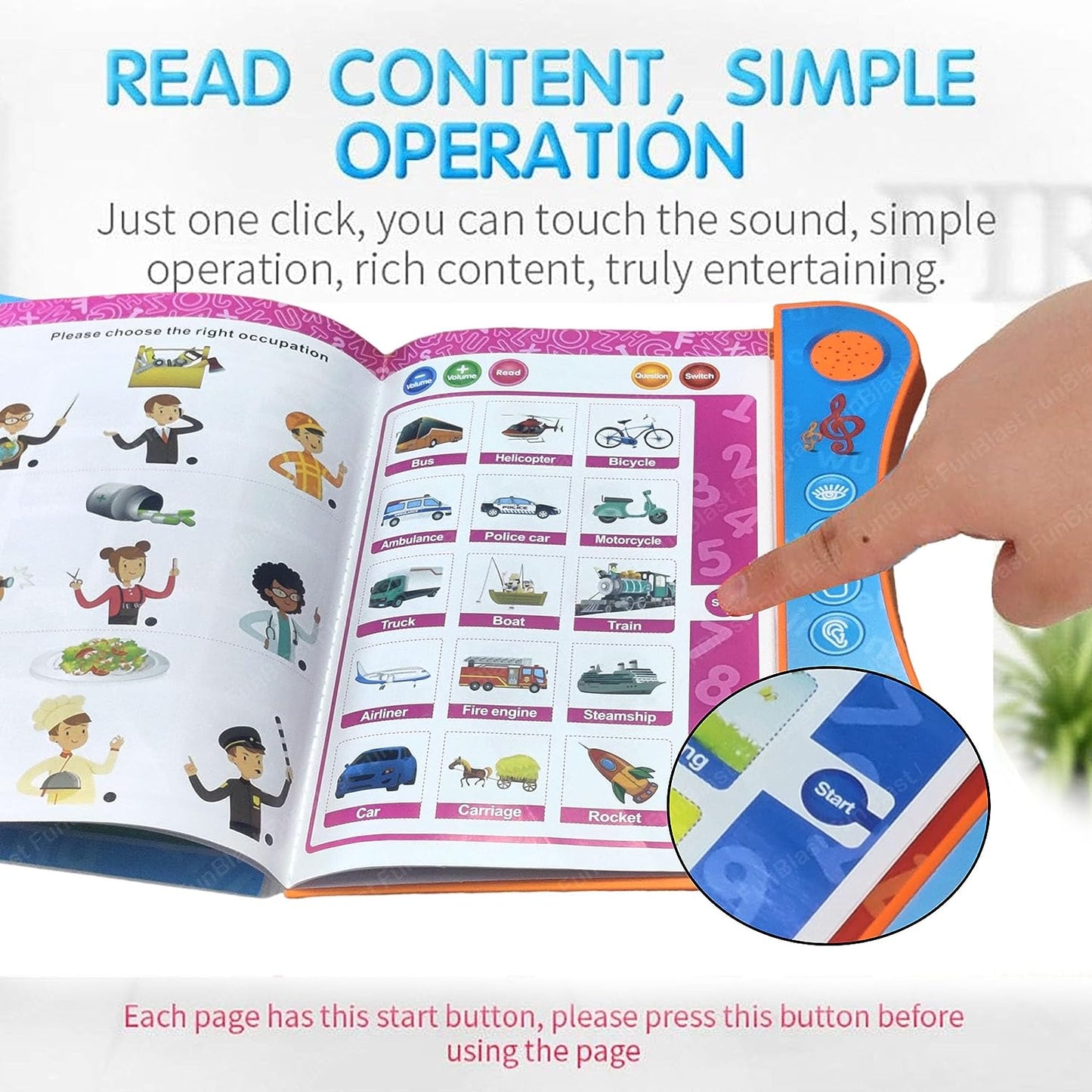 Fun Learning Interactive Sound Book with Pen