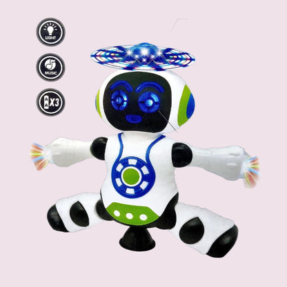 Fun LED Music Robot with 360 Spin