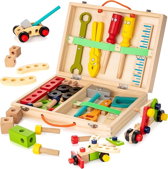 Kids Wooden Toy Toolbox Set - Befez